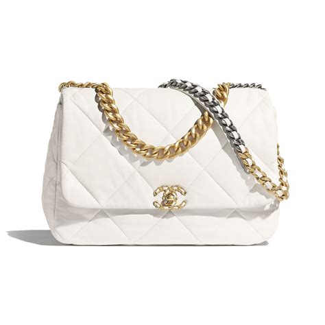 chanel 19 bag white|chanel 19 bag small.